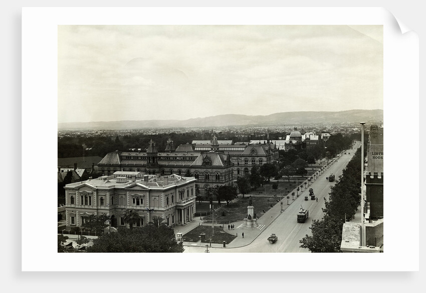 Panoramic View of City With Mountains by Anonymous