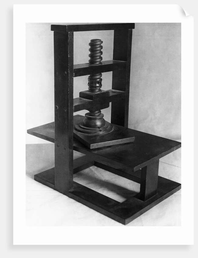 Gutenberg Type Printing Press by Anonymous