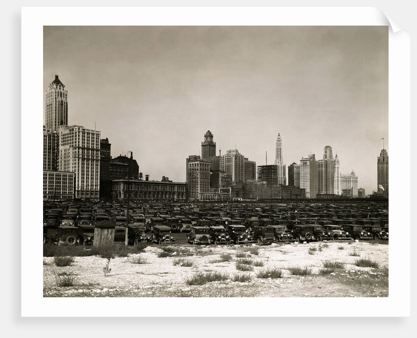 Parking Lot and Chicago Skyline by Anonymous