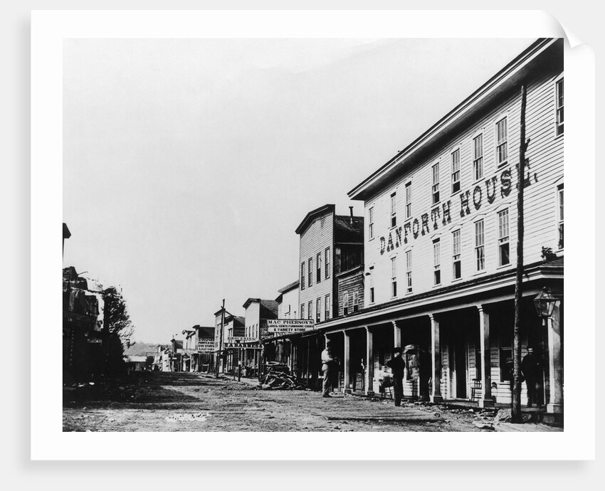 Street Scene in Small Town by Anonymous