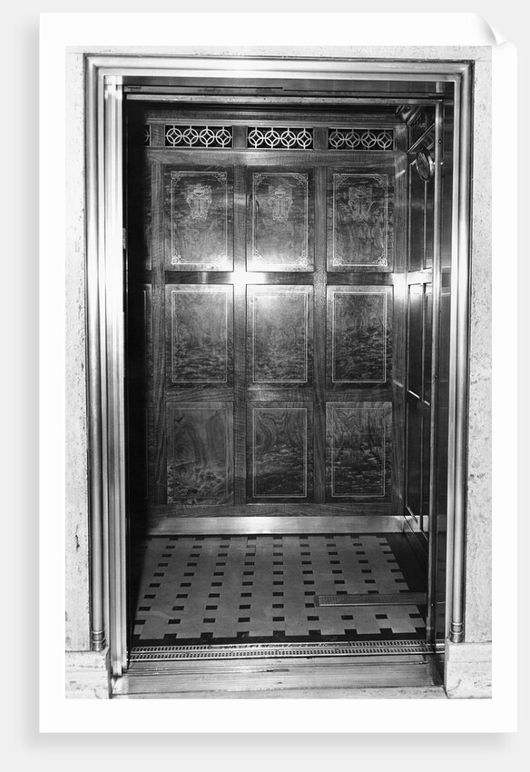 An Otis Elevator Inside a Hotel by Anonymous