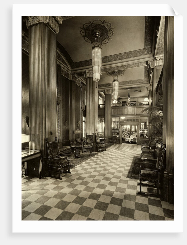 Lobby in Hotel Lennox Looking Towards Coffee Grill by Anonymous