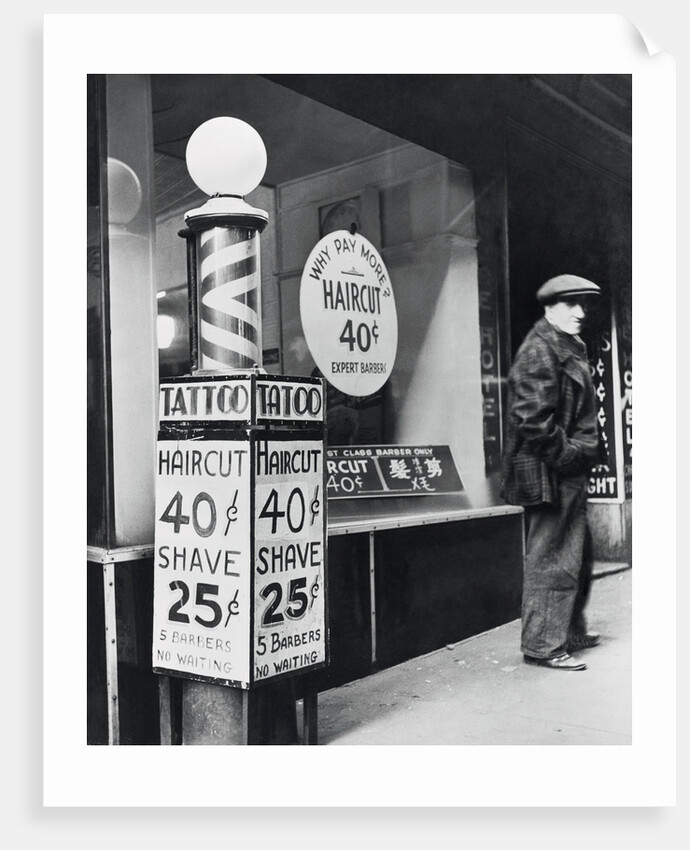 Barber Shop Storefront by Anonymous