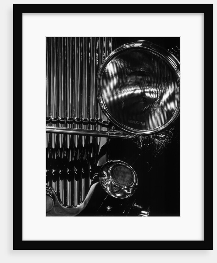 Vintage Automobile Headlight and Grill by Anonymous