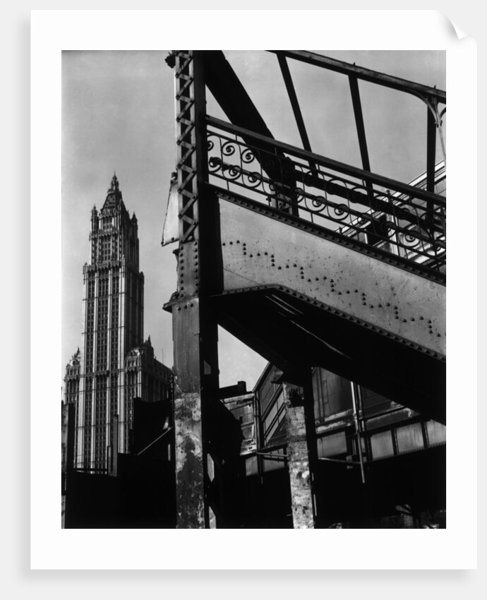 Iron Railed Stairway, Manhattan, 1944 by Anonymous