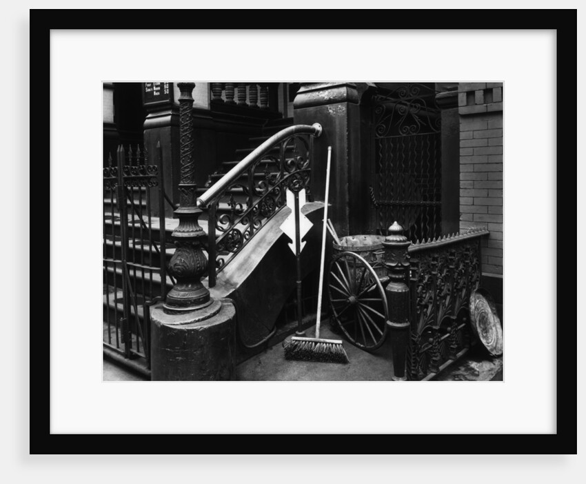 Stairway With Broom, Manhattan, 1945 by Anonymous