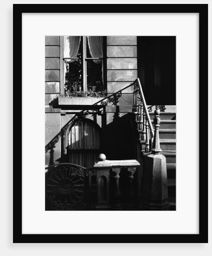 Stairway Bannister With Diagonal Shadow, Manhattan, 1944 by Anonymous