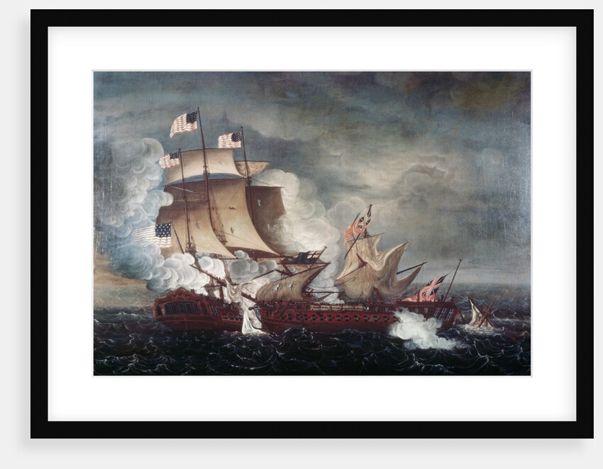 USS Constitution vs. HMS Guerriere by Thomas Birch