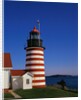 Red and White Striped Lighthouse by Anonymous