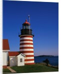 Red and White Striped Lighthouse by Anonymous