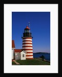 Red and White Striped Lighthouse by Anonymous