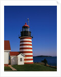 Red and White Striped Lighthouse by Anonymous