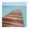 Wooden jetty leading out to sea by Anonymous
