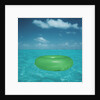 Inflatable rubber ring floating in the sea by Anonymous