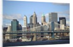 Skyline of New York City with East River, Manhattan and Brooklyn Bridge by Anonymous