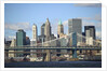 Skyline of New York City with East River, Manhattan and Brooklyn Bridge by Anonymous