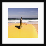 Lifeguard's Surfboard on Beach by Anonymous