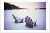 Two Snow-covered Chairs Outdoors by Anonymous