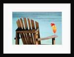 Seychelles, Denis Island, beach chair and fruit cocktail by Anonymous