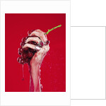 Woman's Hand Squeezing Red Grapes by Anonymous