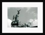Quadriga of the Brandenburg Gate against clouded sky, Berlin, Germany by Anonymous