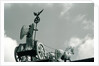 Quadriga of the Brandenburg Gate against clouded sky, Berlin, Germany by Anonymous