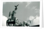 Quadriga of the Brandenburg Gate against clouded sky, Berlin, Germany by Anonymous