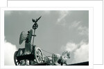 Quadriga of the Brandenburg Gate against clouded sky, Berlin, Germany by Anonymous