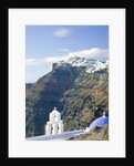 Church and town view, Cyclades, Santorin, Greece by Anonymous