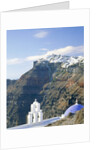 Church and town view, Cyclades, Santorin, Greece by Anonymous