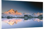 Aiguille Verte and and Mont Blanc Massif reflected in Lac Blanc at sunset by Anonymous