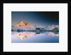 Aiguille Verte and and Mont Blanc Massif reflected in Lac Blanc at sunset by Anonymous