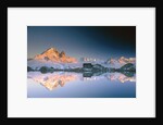 Aiguille Verte and and Mont Blanc Massif reflected in Lac Blanc at sunset by Anonymous
