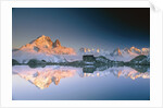 Aiguille Verte and and Mont Blanc Massif reflected in Lac Blanc at sunset by Anonymous