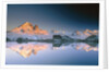 Aiguille Verte and and Mont Blanc Massif reflected in Lac Blanc at sunset by Anonymous