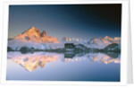 Aiguille Verte and and Mont Blanc Massif reflected in Lac Blanc at sunset by Anonymous