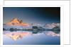 Aiguille Verte and and Mont Blanc Massif reflected in Lac Blanc at sunset by Anonymous