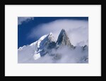 France, Alps, Mont Blanc Massif, Aiguille Verte, peak in clouds by Anonymous
