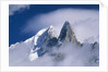 France, Alps, Mont Blanc Massif, Aiguille Verte, peak in clouds by Anonymous