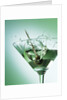 Martini with Olive Splash by Anonymous