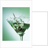 Martini with Olive Splash by Anonymous