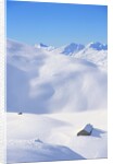Hut in mountains, winter, Lenzerheide, Graubunden Canton, Switzerland by Anonymous