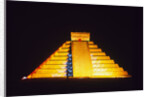 El Castillo illuminated (Chichen Itza, Mexico) by Anonymous