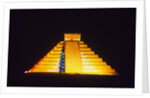 El Castillo illuminated (Chichen Itza, Mexico) by Anonymous