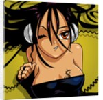 Anime Girl In Headphones by Anonymous