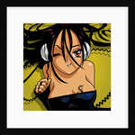 Anime Girl In Headphones by Anonymous