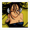 Anime Girl In Headphones by Anonymous