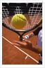 Man playing tennis by Anonymous