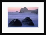 USA, California, Redwood National Park, Rocky shore with surf, dusk by Anonymous