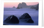 USA, California, Redwood National Park, Rocky shore with surf, dusk by Anonymous